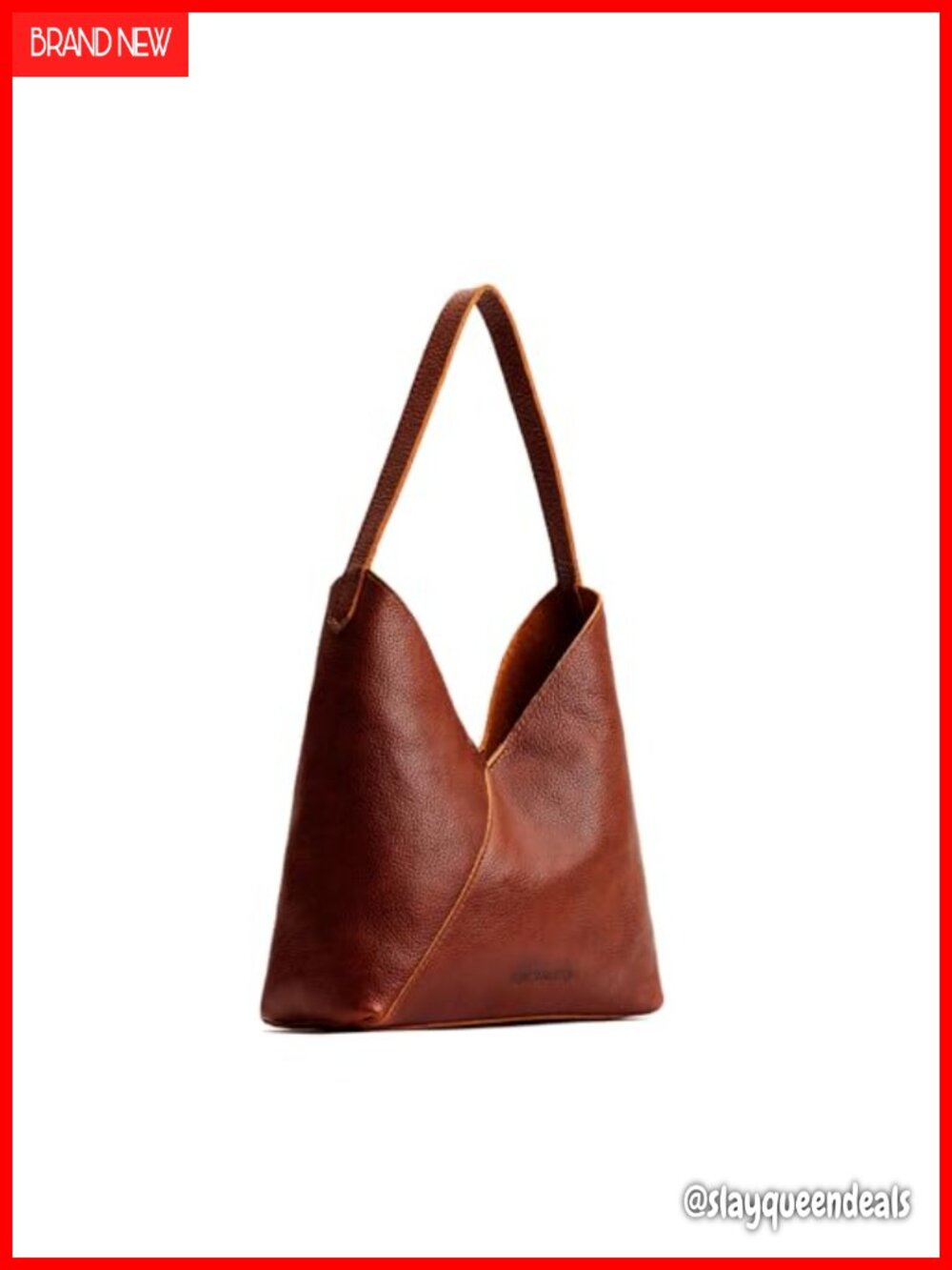 Full Grain Leather Slouchy Shoulder Bag Crossbody Handmade - Picture 2 of 6